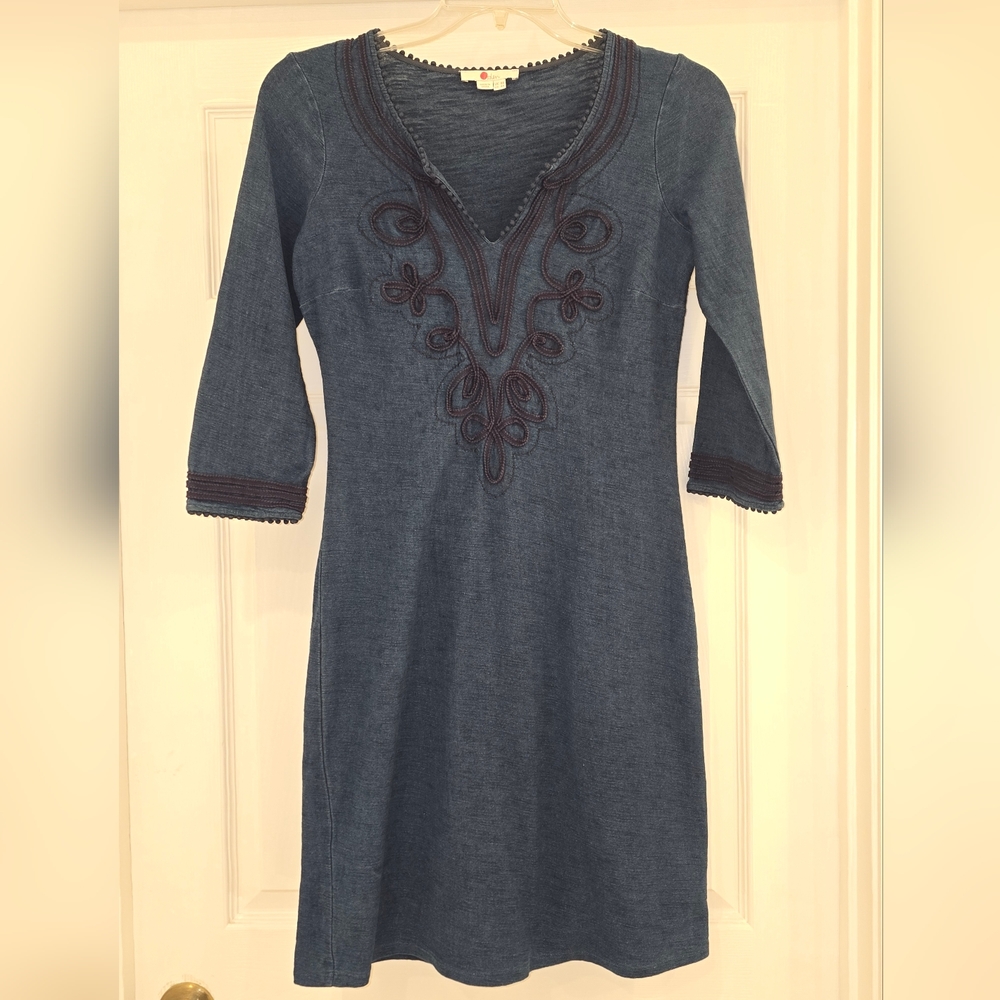 Boden Denim Blue Long Sleeve Dress